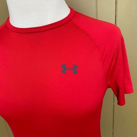 Under Armour the tech tee men M short sleeve Crewneck t-shirt red - Picture 2 of 11